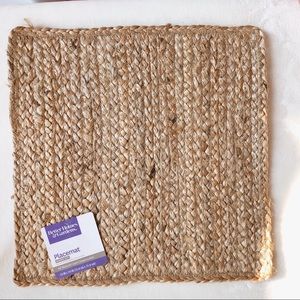 14”x14” square jute placemat bundle